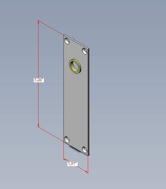 Escutcheon Handle Plate, Trioving, SC