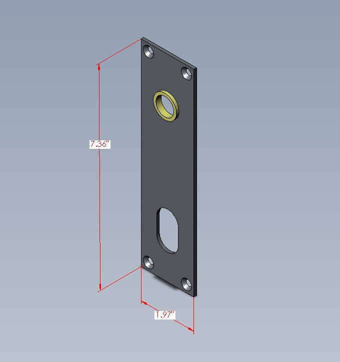 Escutcheon Handle and Cylinder Plate, Trioving, SC