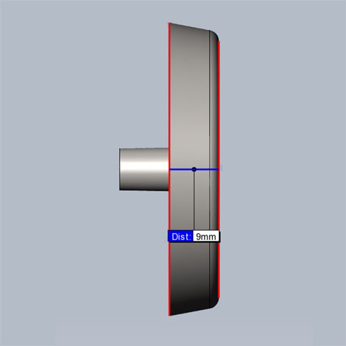 Lock Parts, Exterior Cylinder Rose, 9mm