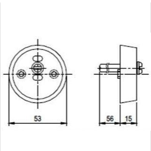 Lock Parts, Trioving 7562 Rosette w/ Indicator