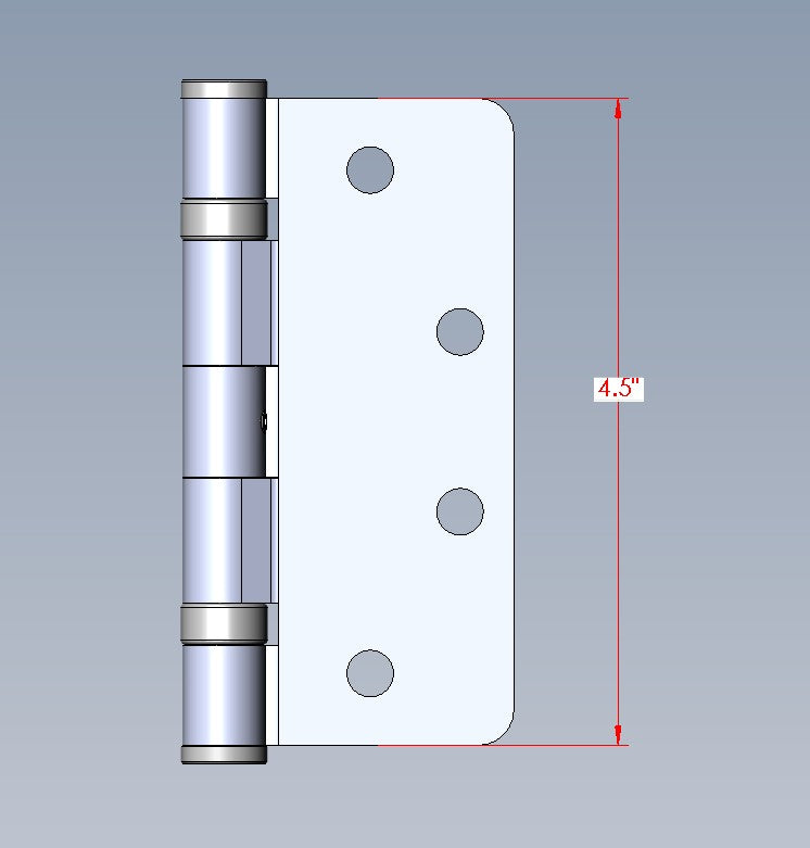 Hinge, Butt, 4x4.5, Satin Chrome