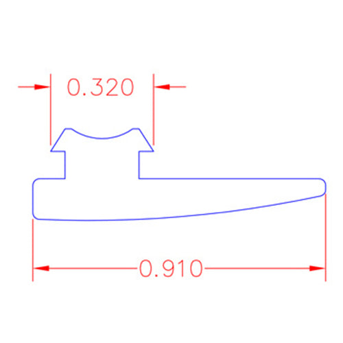 Weather Stripping, 106 Window, T-Bar