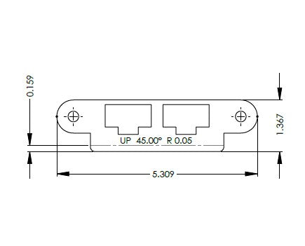 Lock Parts, Striker Plate, 35mm, PC