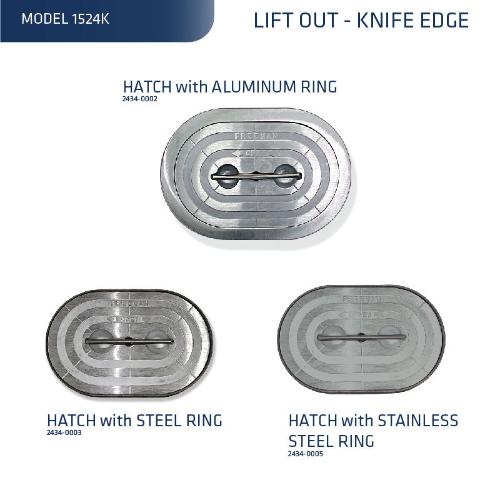 Model 1524K, Hatch with Ring (Knife Edge)