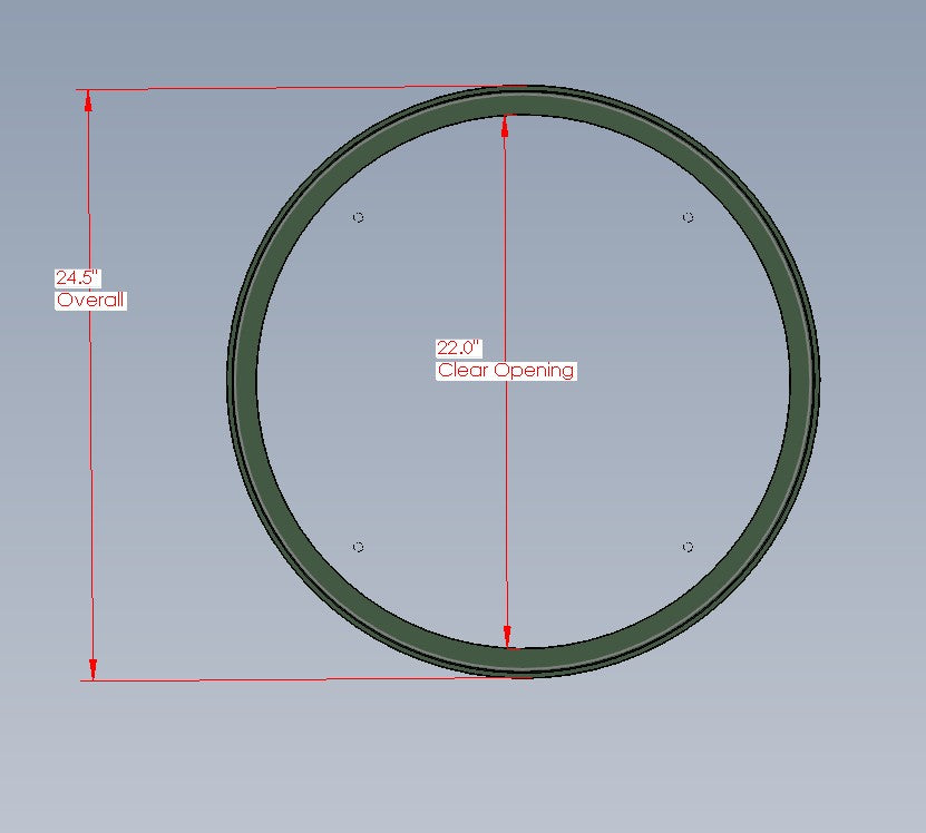 Stainless Steel Ring, Model 22 Hatch (Compression)