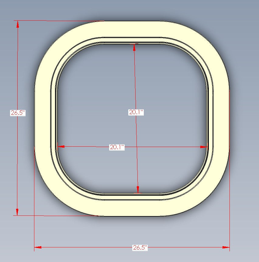 Aluminum Ring, Model 2020 Hatch (Knife Edge)