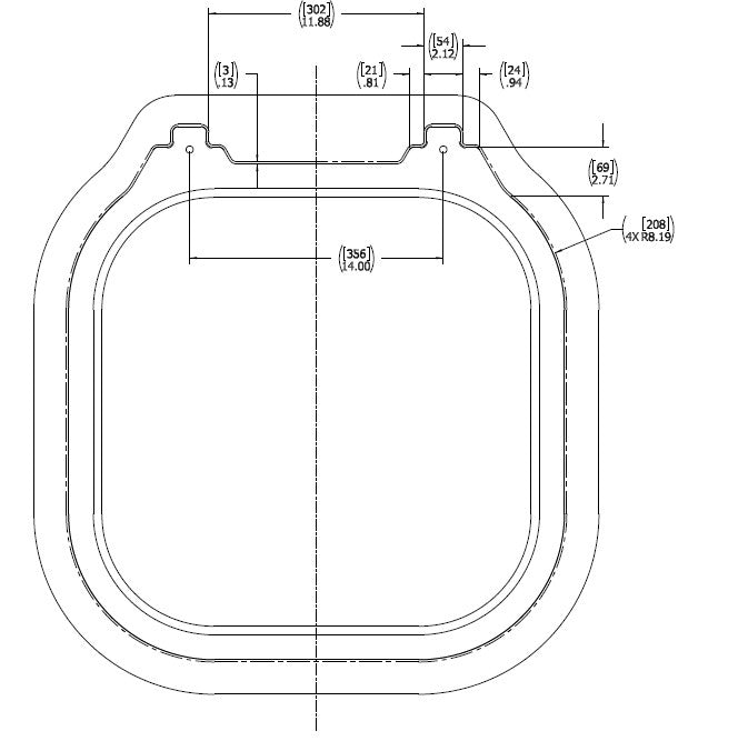 Hinged Aluminum Ring, Model 2424 (Knife Edge)