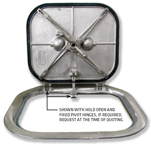 Model 2428, Hinged Hatch with Ring (Knife Edge)