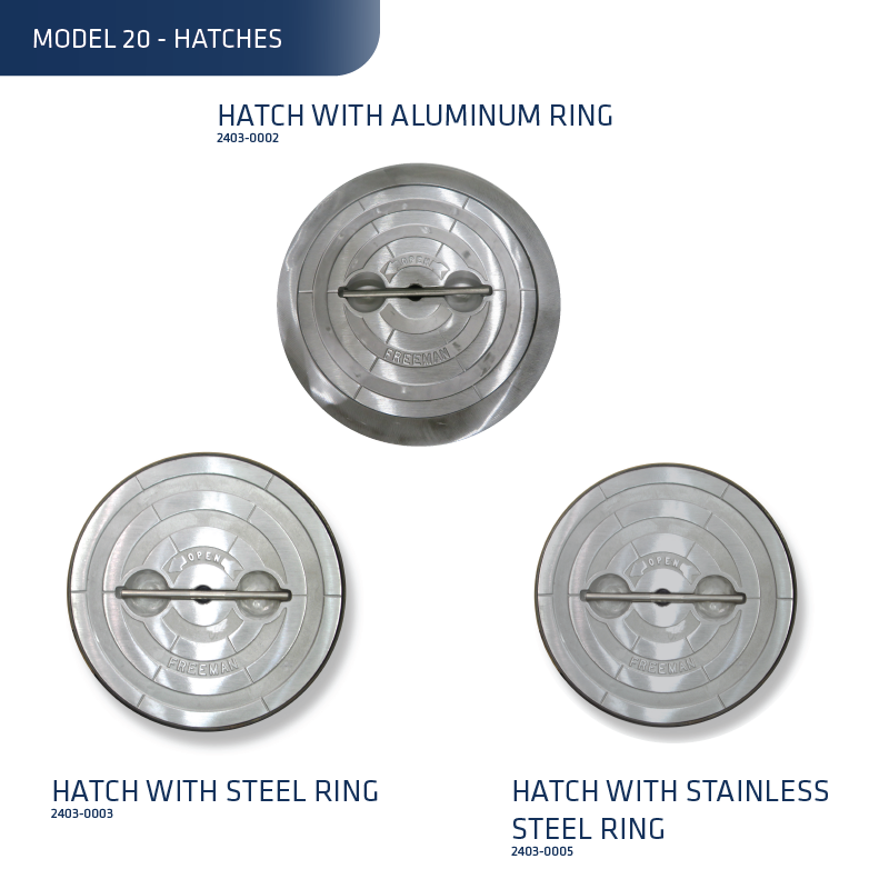 Model 20 Hatches with Ring (Compression)