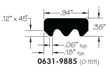 Gasket, Model 24 Hatch (Knife Edge, STL Ring)