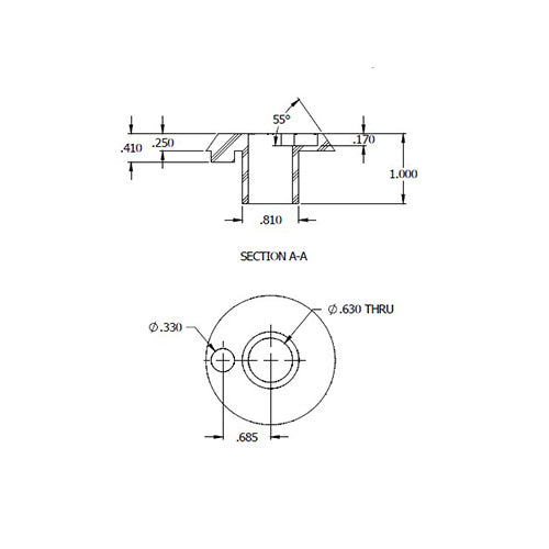 Dog Bushing, Molded, with Stop