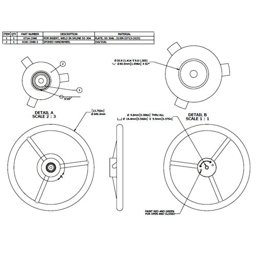 Handwheel, Spoked