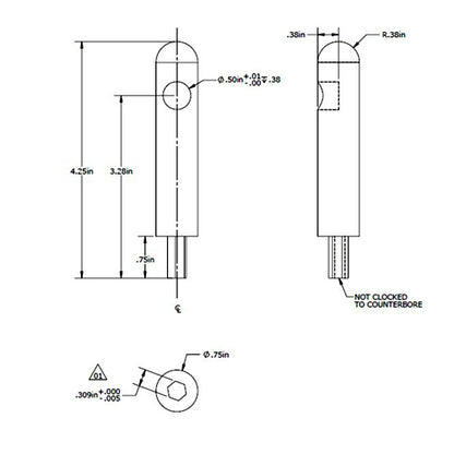 L-Wrench, 8mm, PCM Handle