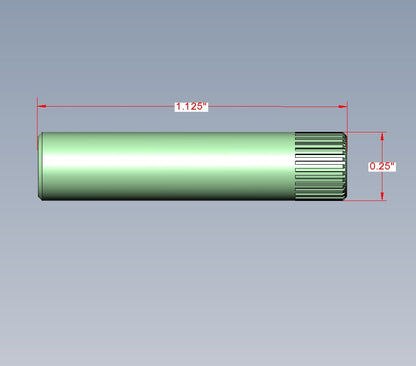 Knurl Pin, 1.125", Hub Model 8 & 12, Stainless Steel