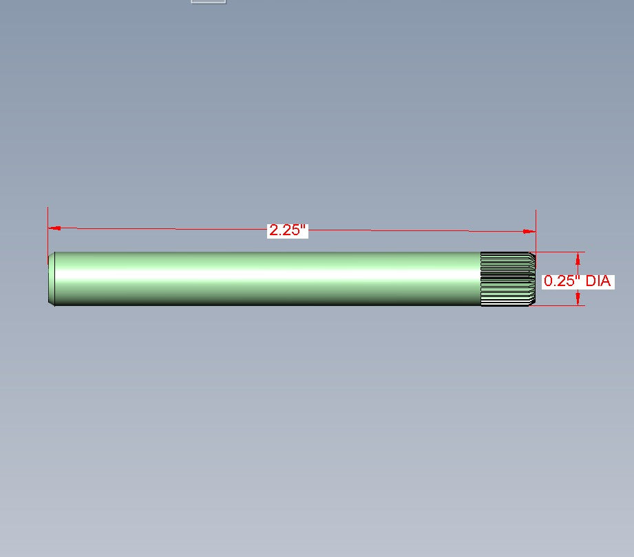 Knurl Pin, Standard 2.25", Stainless Steel