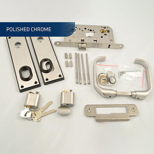 Lockset, Trioving Lever Lockset, 5316, RH, Polished Chrome