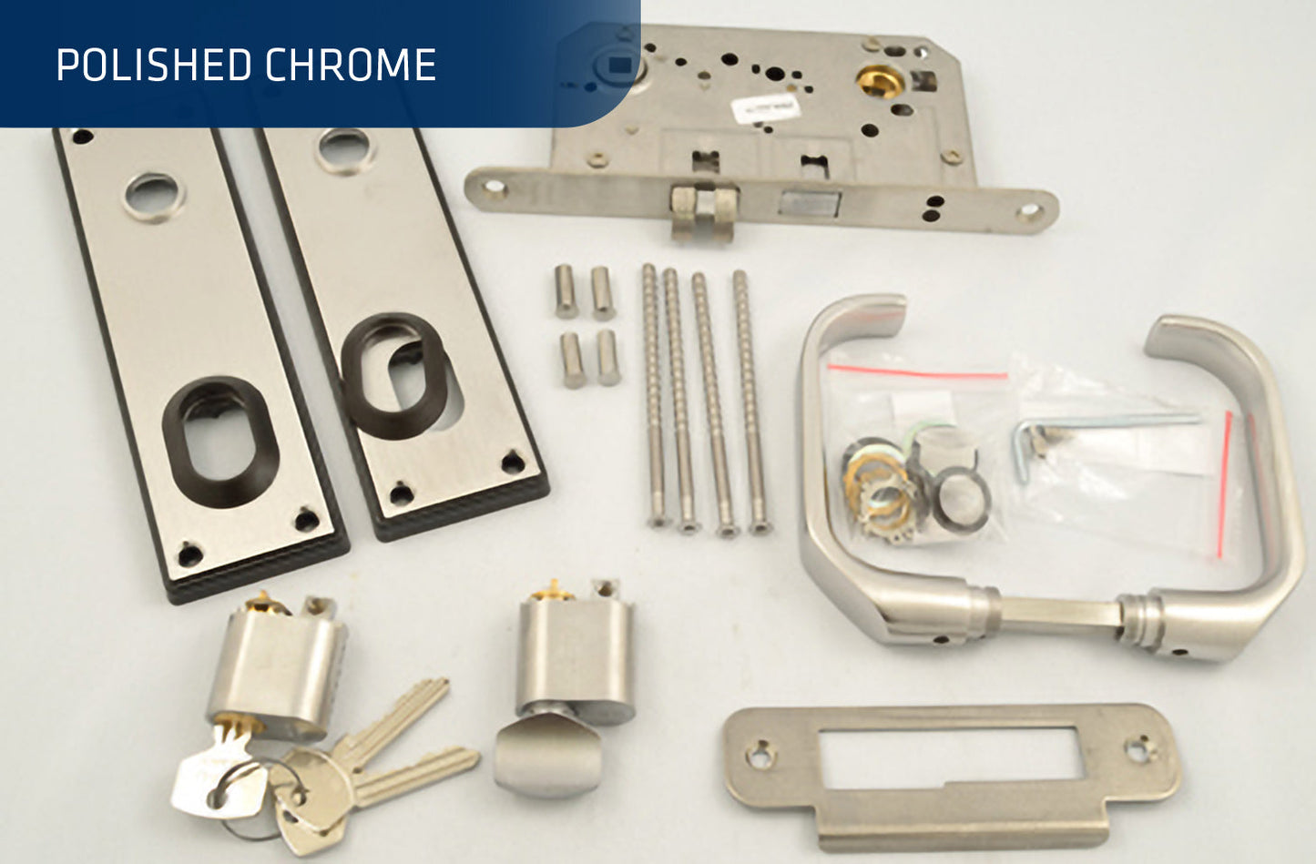 Lockset, Trioving Lever Lockset, 5316, RH, Polished Chrome
