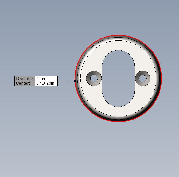 Lock Parts, Interior Cylinder Rose, 9mm