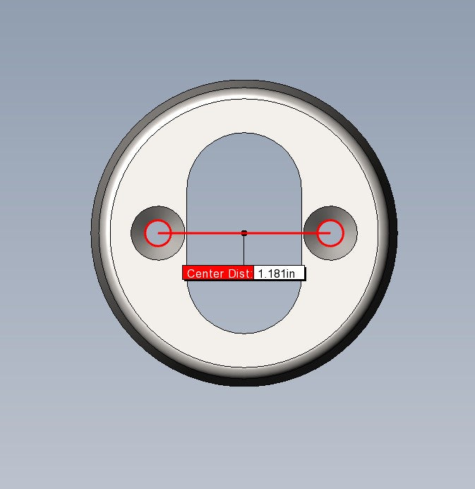 Lock Parts, Interior Cylinder Rose, 9mm