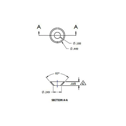 Isolator, 10-32 FH Screw