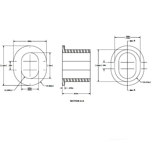 Bushing, Flanged Face Mount Pacific Coast Marine