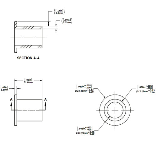 Bushing, Flanged Pacific Coast Marine