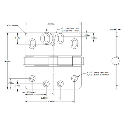 Hinge, Butt 12-24 LH, PCM