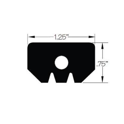 Gasket, 1.25"W X 0.75"H, Fabricated Hatch, 200-400 Series, Neoprene 25 Duro