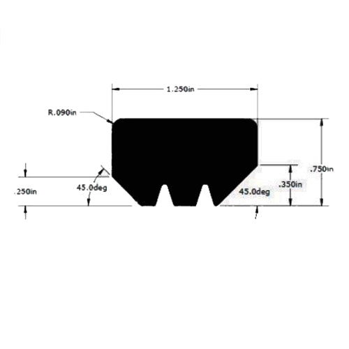 Gasket, Freeman & Pacific Coast Marine, 1.25" x 0.75"