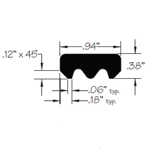 Gasket , Bulk (knife-edge hatch)