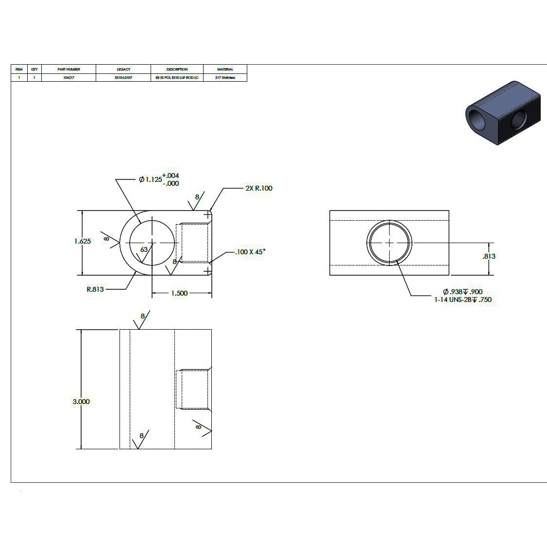 End Block, Luffing Rod, ES