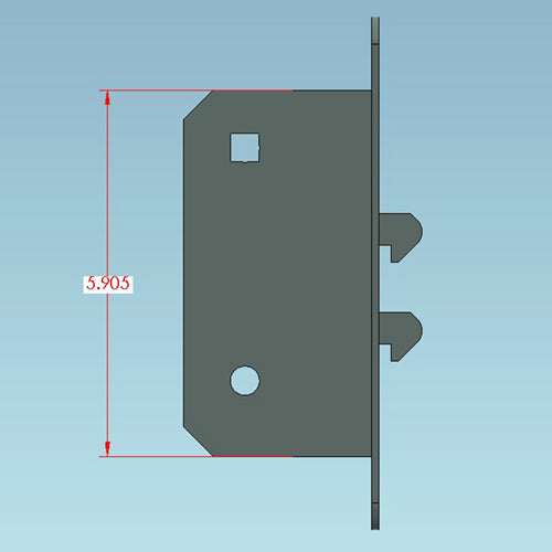 Lock Case, 5382/8 Trioving, Sliding Door