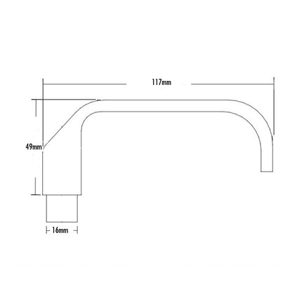 Lock Parts, Trioving Handle Kit, 107mm, Polished Chrome