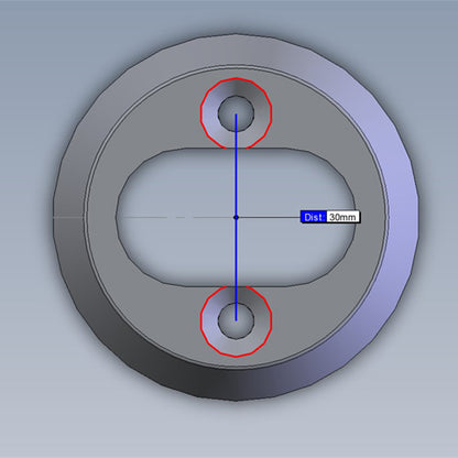 Lock Parts, Cylinder Rose, Interior, 15mm