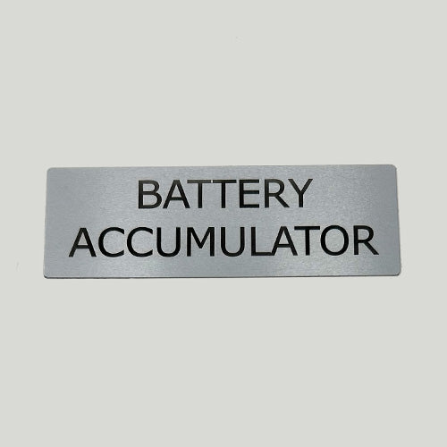 Legend Plate, Battery Accumulator