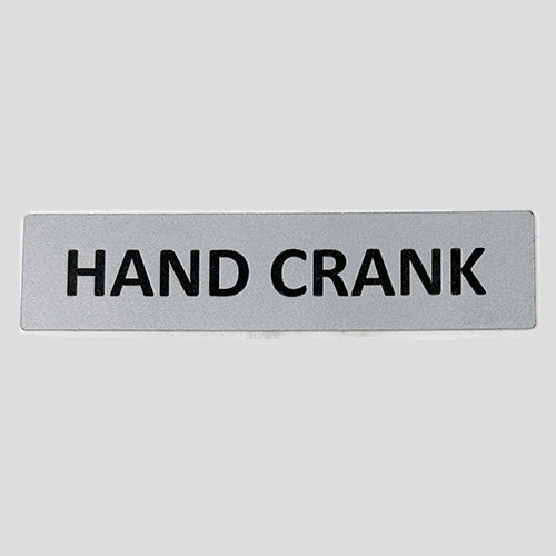 Legend Plate, Hand Crank