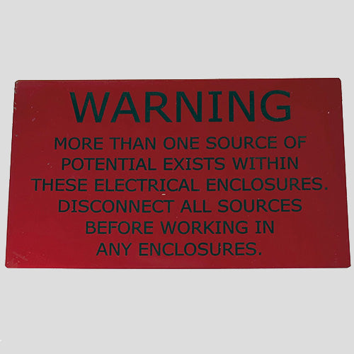 Legend Plate, Warning