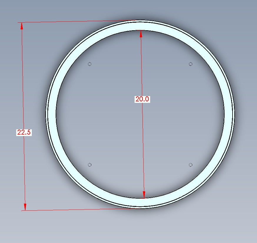 Stainless Steel Ring, Model 20 Hatch (Compression)