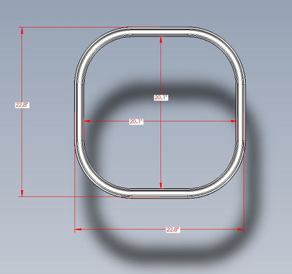 Steel Ring, Model 2020 Hatch (Knife Edge)