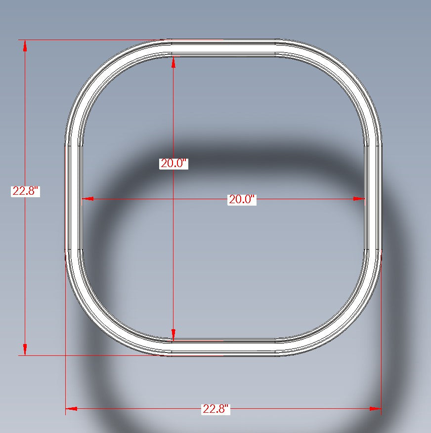 Stainless Steel Ring, Model 2020 Hatch (Knife Edge)