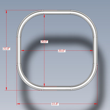 Stainless Steel Ring, Model 2020 Hatch (Knife Edge)