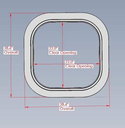 Aluminum Ring, Model 2222 Hatch (Knife Edge)