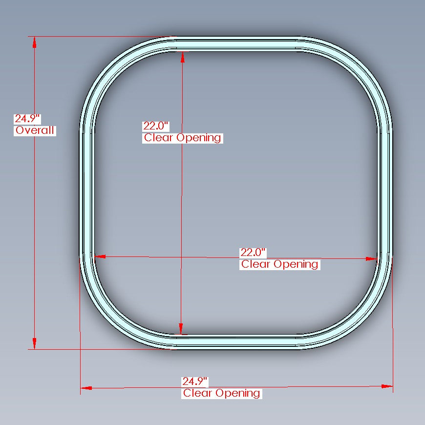 Steel Ring, Model 2222 Hatch (Knife Edge)