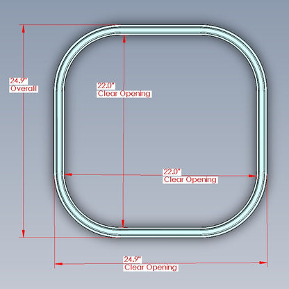 Steel Ring, Model 2222 Hatch (Knife Edge)