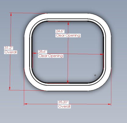 Aluminum Ring, Model 2428 Hatch (Knife Edge)