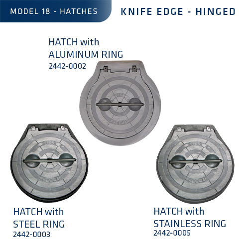 Model 18, Hinged Hatches with Ring (Knife Edge)