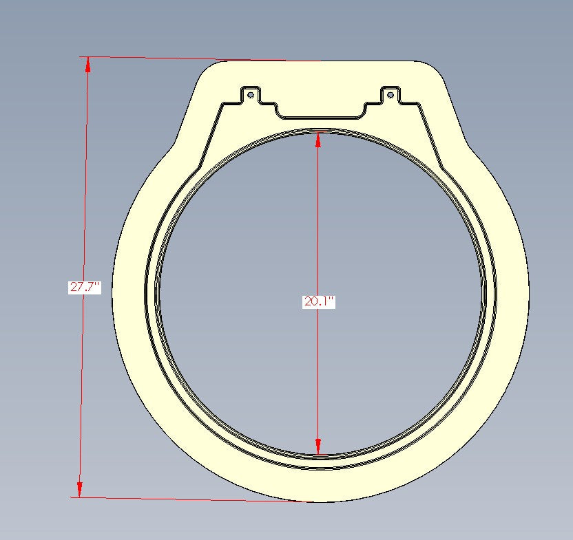 Hinged Aluminum Ring, Model 20 Hatch (Knife Edge)