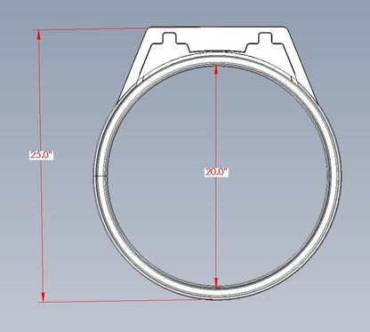 Hinged Steel Ring, Model 20 Hatch (Knife Edge)