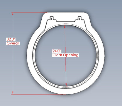 Hinged Aluminum Ring, Model 24 Hatch (Compression)