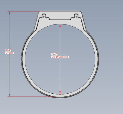 Hinged Stainless Steel Ring, Model 24 Hatch (Compression)